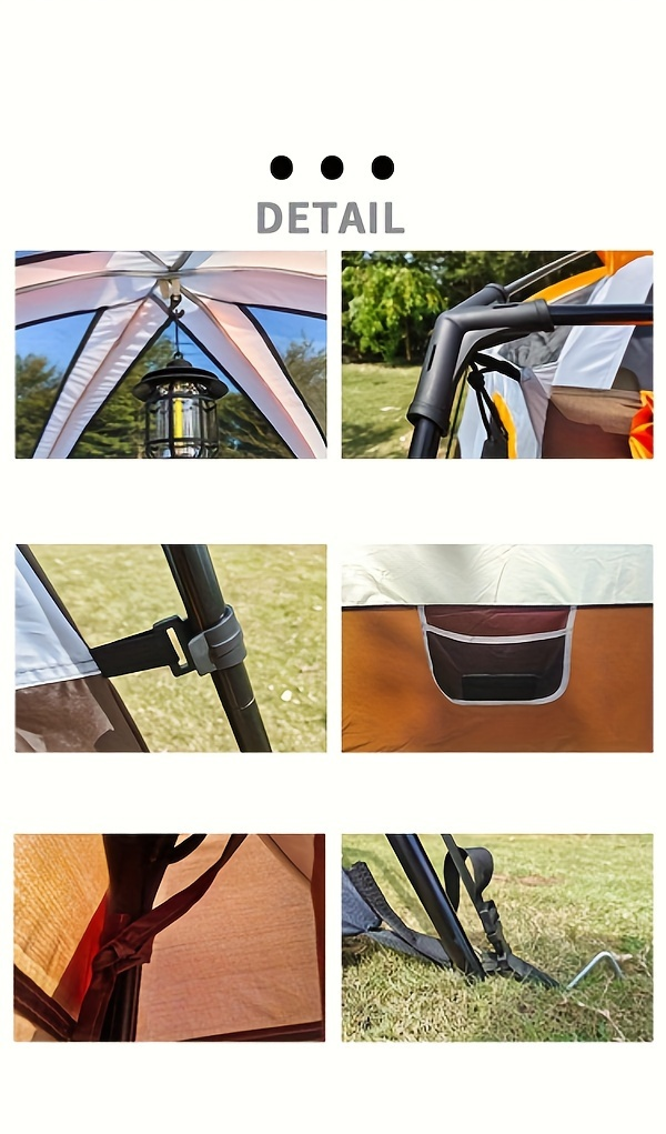 Camping Tent Two-Room Family Cabin with Shared Hall, Mosquito-Net Panels and Two Capacity Options — image 10