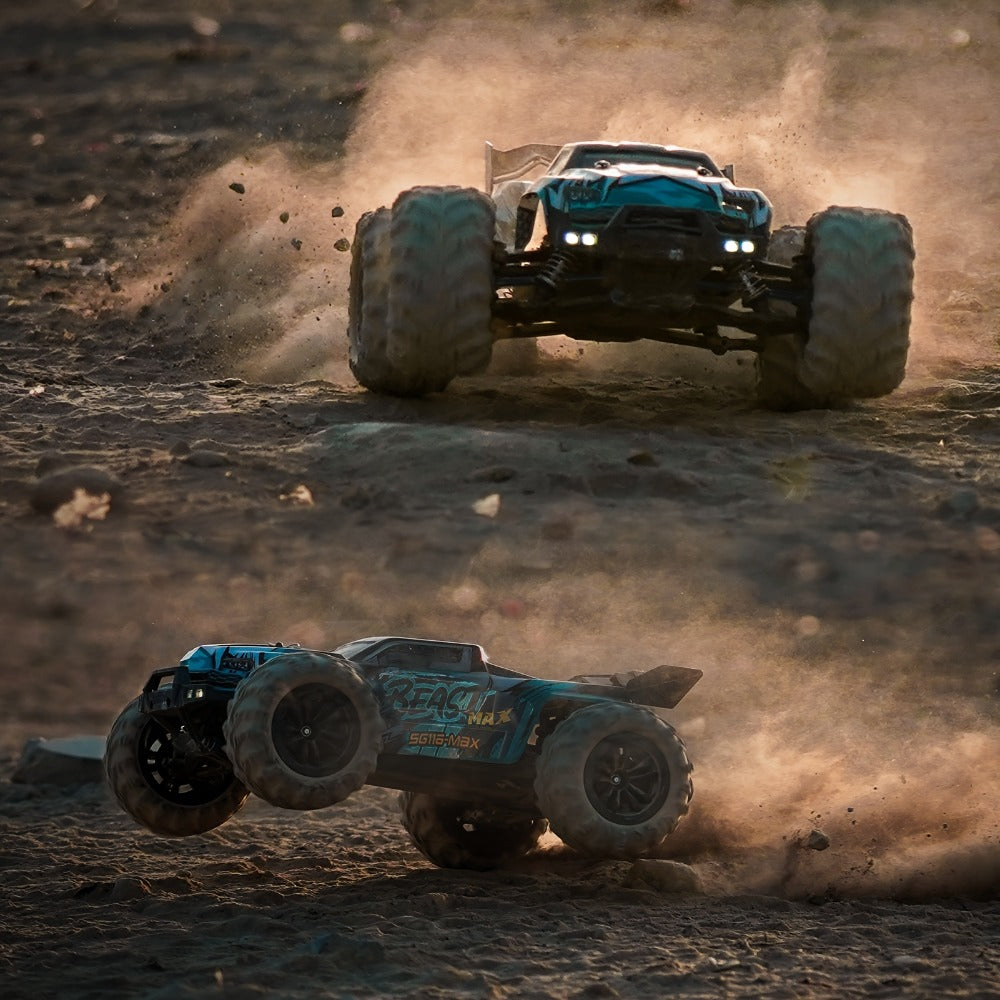 Remote Control Car in a 1:16 4WD RC390 Off-Road Design with LED Lights and Two Batteries — image 11