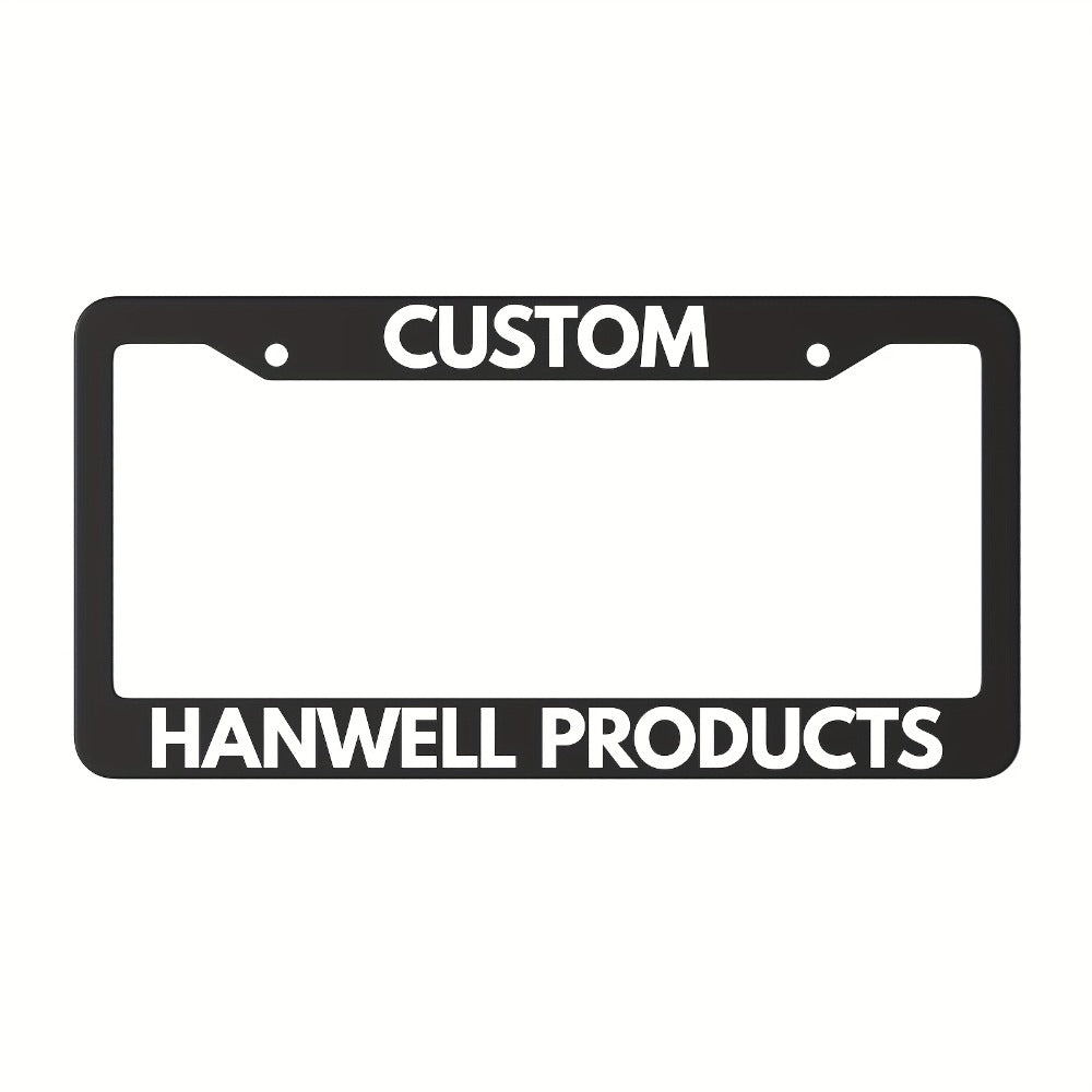 Custom License Plate Frame – 6 Font Styles, Heavy-Duty Weather-Resistant Car Tag Holder, Personalized Front & Rear License Pl