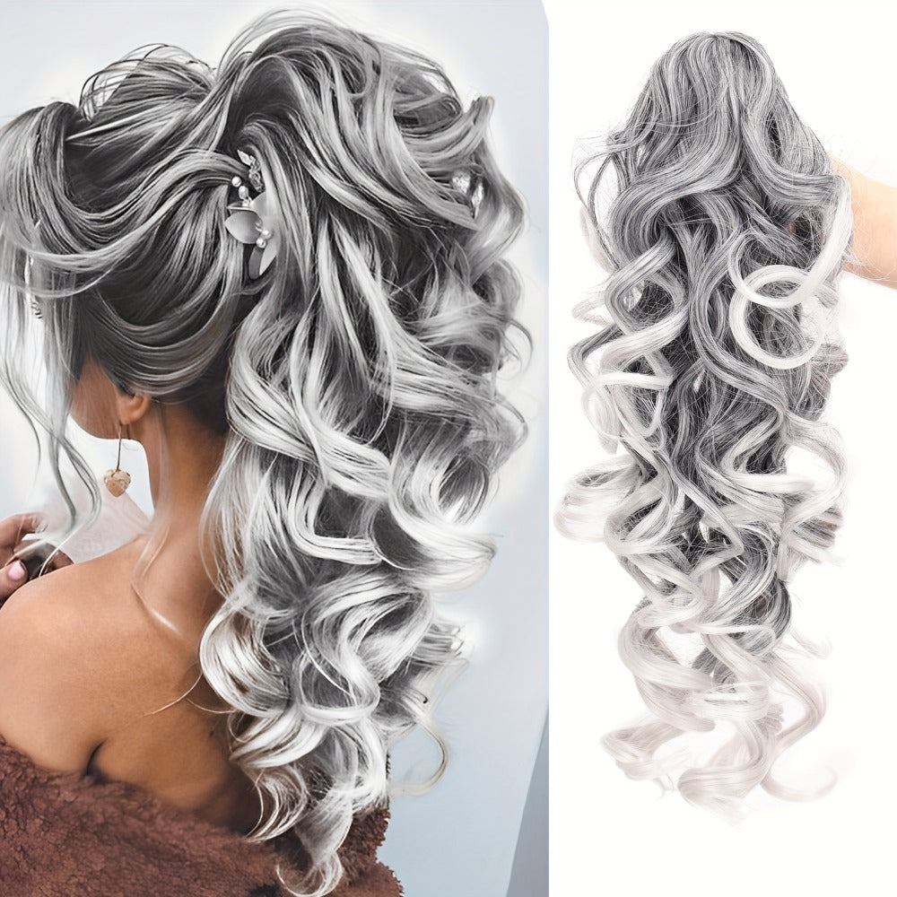 Hair Extensions Kinky-Curly 16-Inch Synthetic Ponytail with Claw Clip and Seven Color Options — image 2