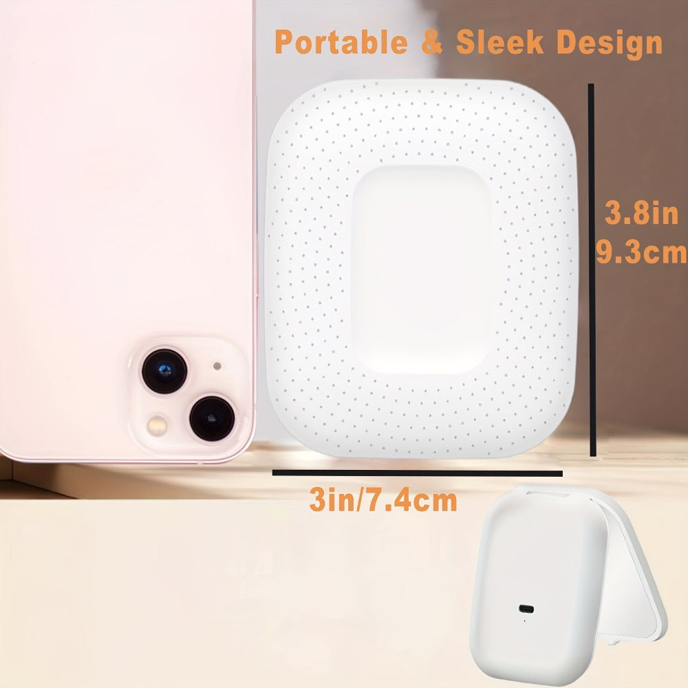 Rechargeable Pink or White LED Compact Mirror with 1X and 10X Views, Three Light Modes and Touch Dimming — image 2