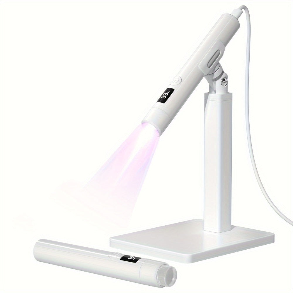 Rotating Stand LED Nail Lamp with Adjustable Stand Bracket, 45s/60s Timer Display and USB Power — image 2