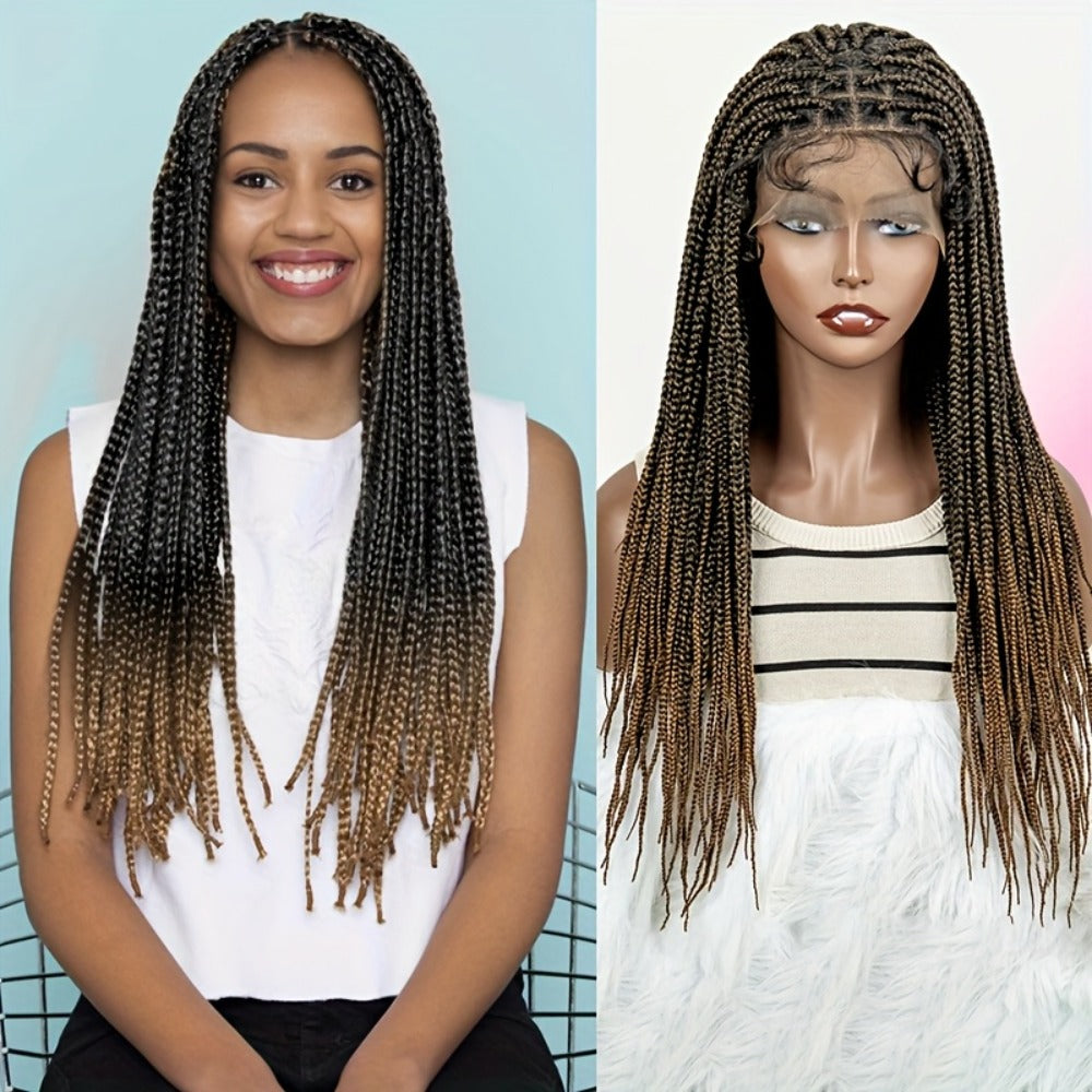 Long Box-Braid Wig with Full Lace Cap in 26- or 38-Inch Lengths and Four Lettered Color Options — image 10