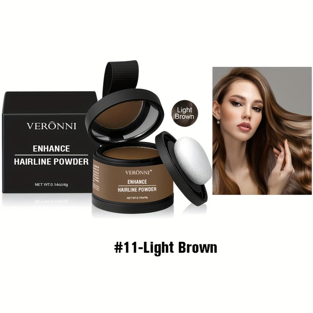 Hairline Shadow Powder Kit with Brush – Waterproof Hairline Concealer & Hair Root Touch Up Powder | Instant Fuller-Looking Ha