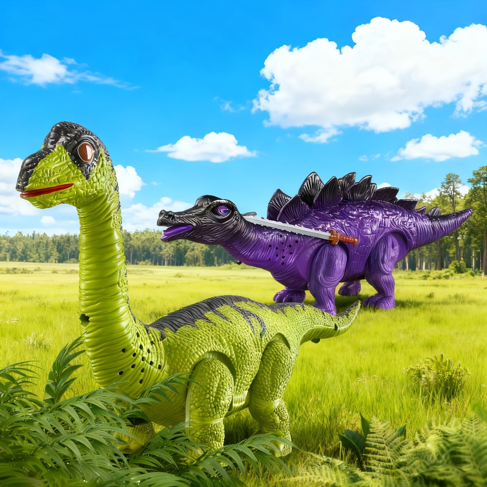 Electric Walking Dinosaur Toys Set of 3 with Sound, Light & Walking Functions, Interactive Moving Dino Toy Collection — image