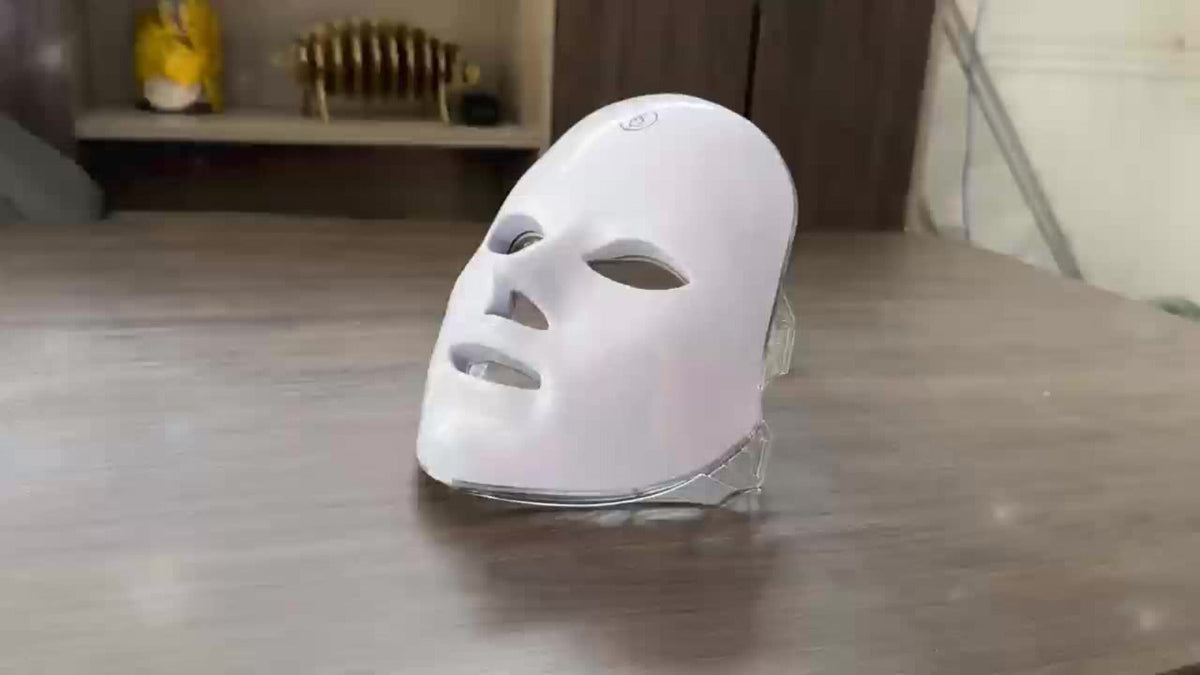LED Facial Beauty Device 7-Color Light Therapy Portable At-Home Skincare Tool for Bath Time, Home Spa and Personal Care — ima