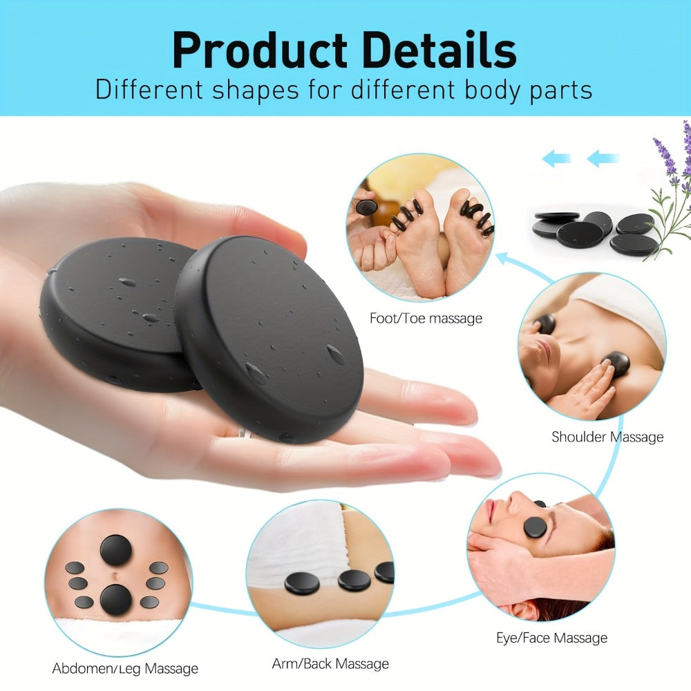 Hot Stone Massage Kit with Heater & Temperature Control, 10-Piece Professional Basalt Spa Stones Set — image 3