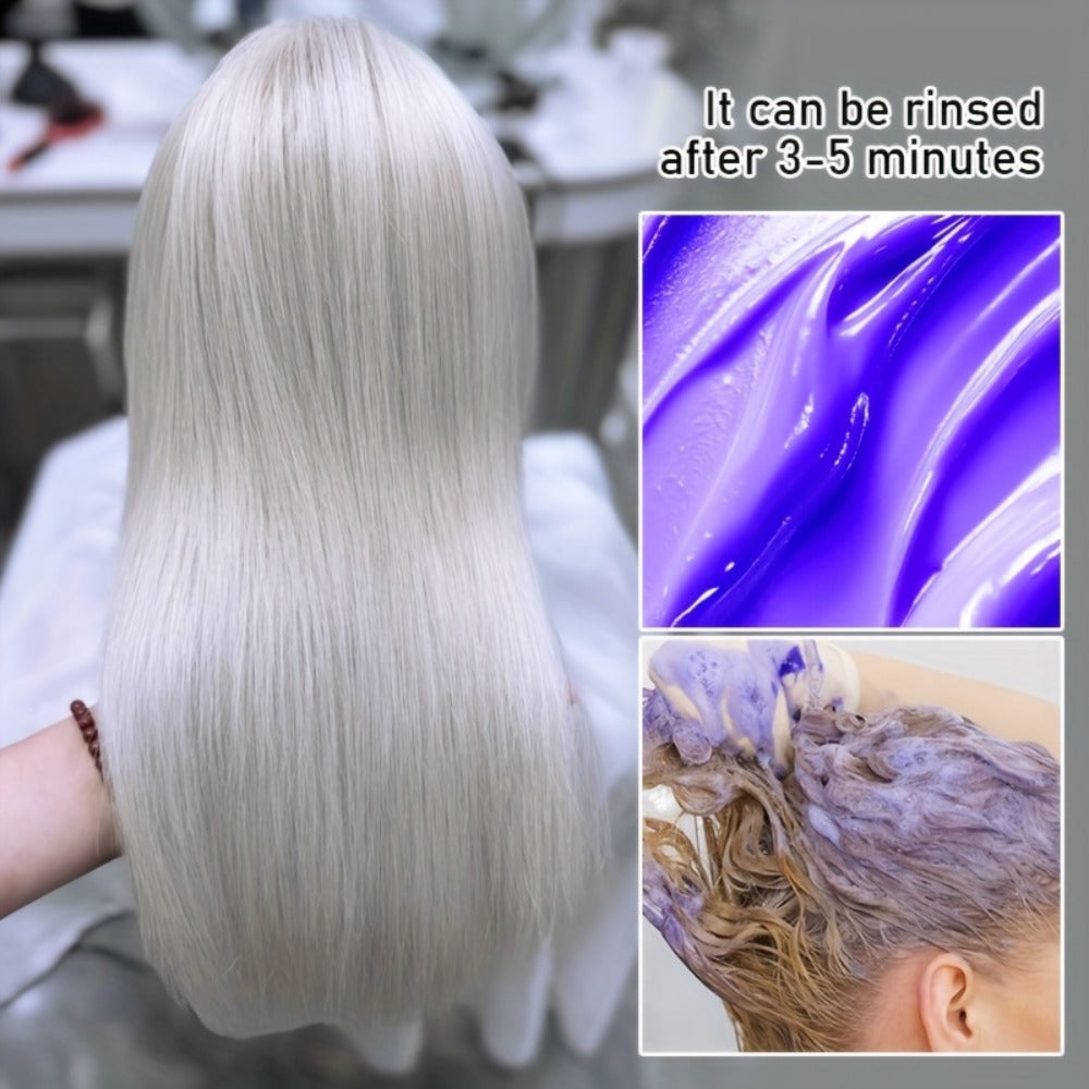 Purple Shampoo and Conditioner Set 2PCS for Blonde Silver Platinum Hair - Toning Brass & Yellow Neutralizer — image 4