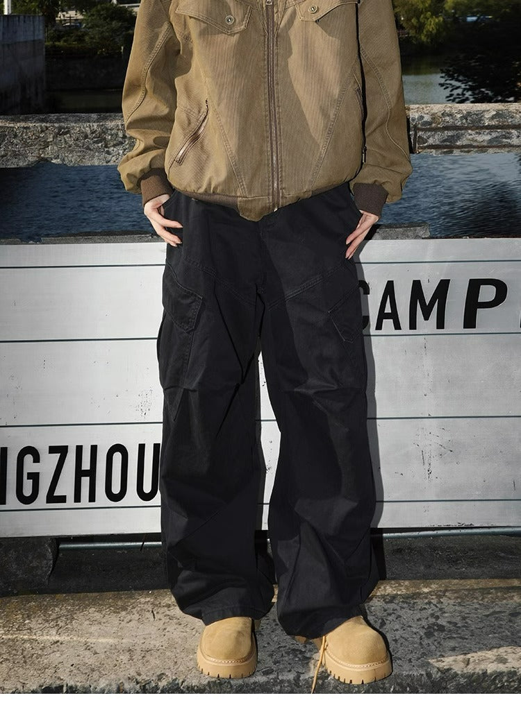 Pleated Paratrooper Work Trousers For Men