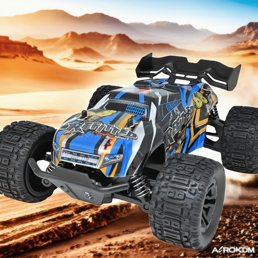 Remote Control Car, Red 4WD Monster Truck with 2.4GHz Control, Large Off-Road Tires and Four-Wheel Drive Layout — image 9