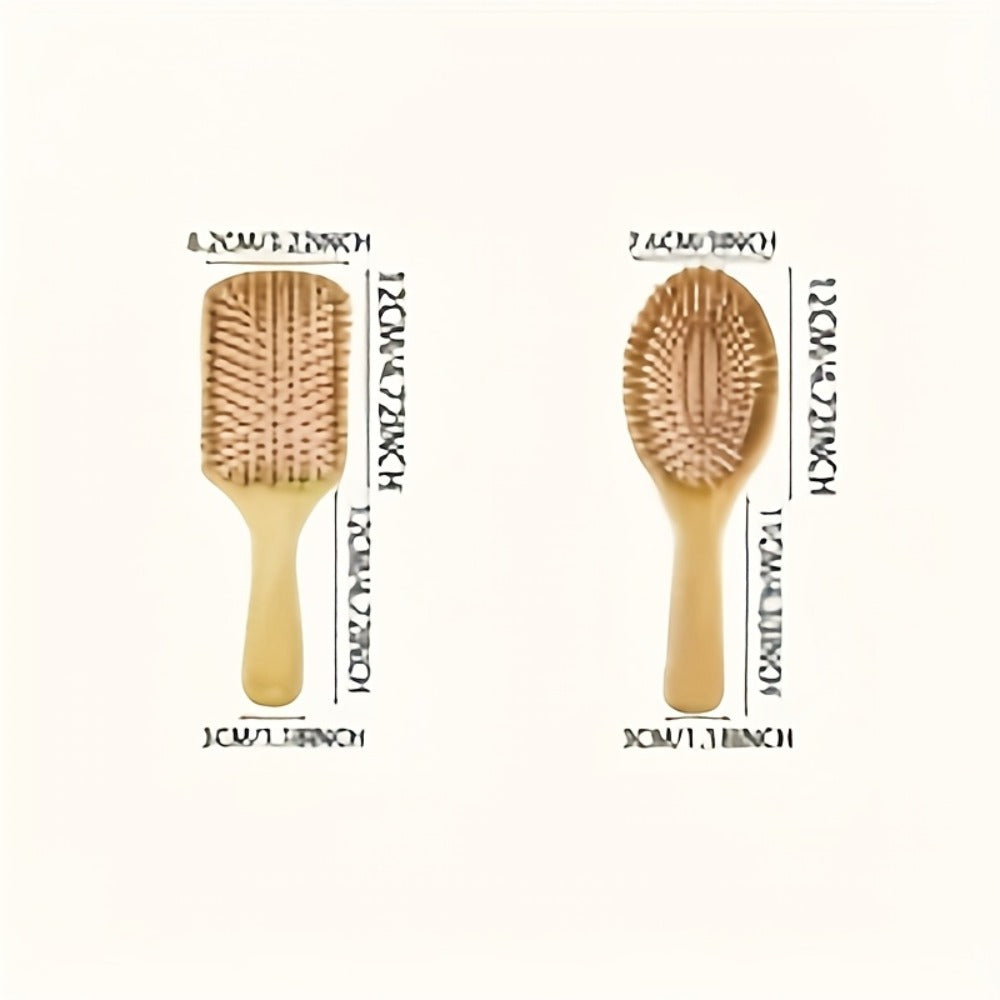 Hair Accessories Personalized Wooden Hair Brush with Engraved Name and Round or Square Shape — image 9