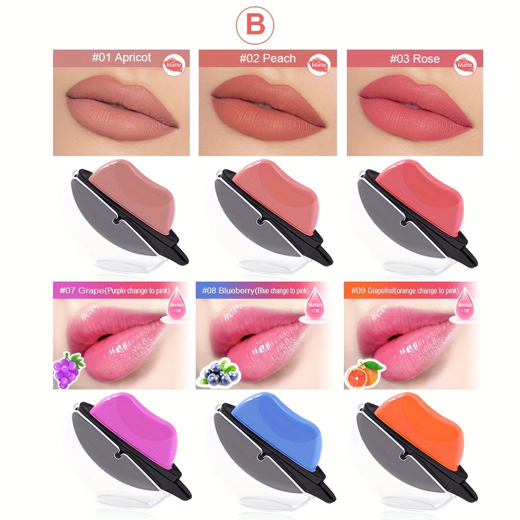 Lipstick Set, Mirsist 6-Piece Lip-Shaped Color Collection with Three Numbered Shade-Group Options — image 18