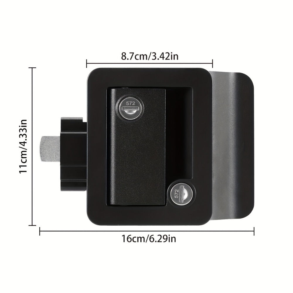 RV Door Lock Replacement – Travel Trailer Entry Door Lock with Deadbolt, Fits 2-3/4" x 3-3/4" Hole, 1-1/4" to 1-1/2" Door Thi