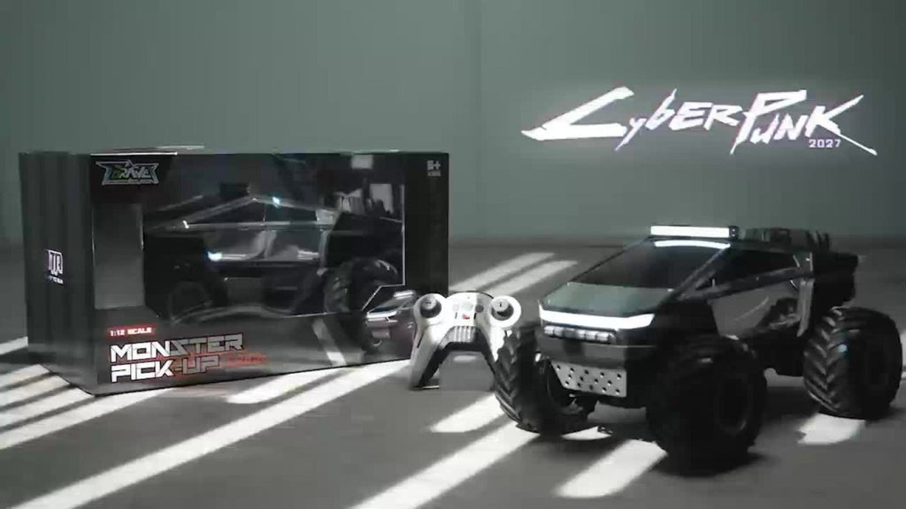 1:12 Scale RC Monster Truck 4WD, Remote Control Cybertruck & Pickup Truck with LED Lights & Sound Effects — image 12
