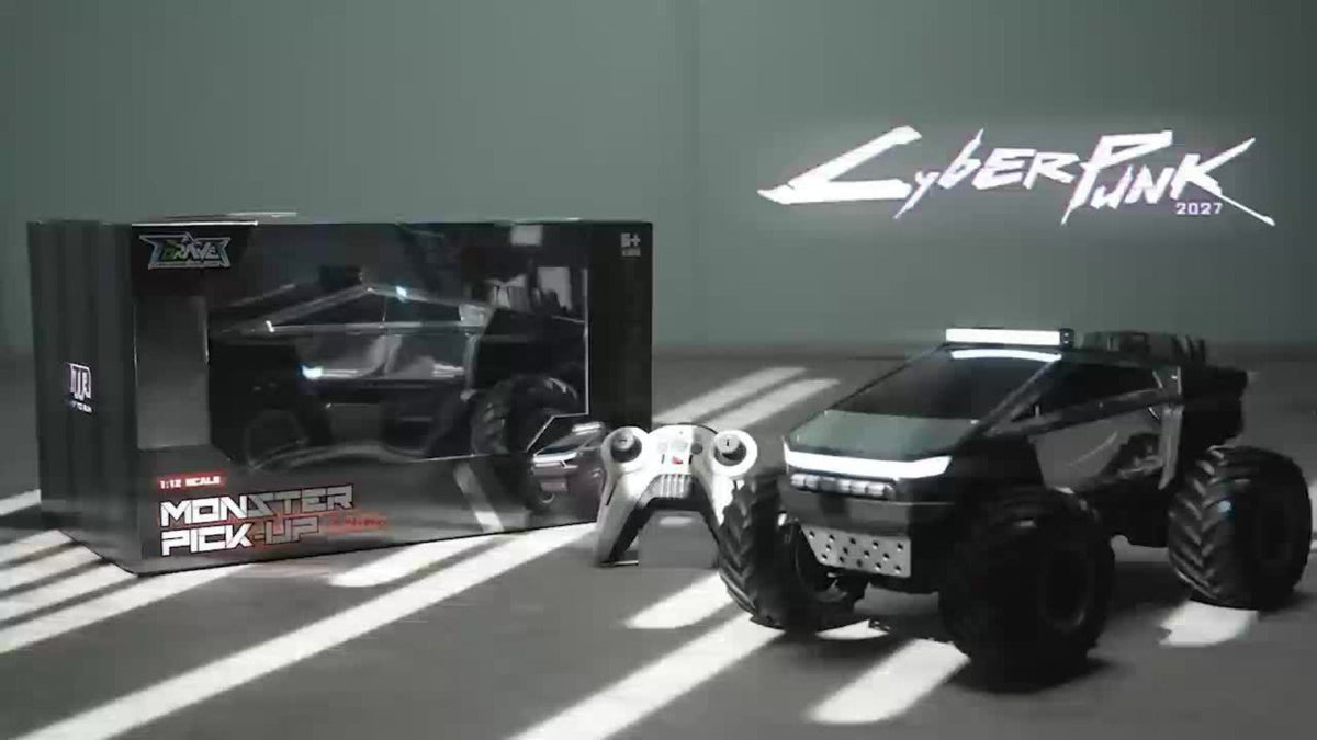 1:12 Scale RC Monster Truck 4WD, Remote Control Cybertruck & Pickup Truck with LED Lights & Sound Effects — image 12