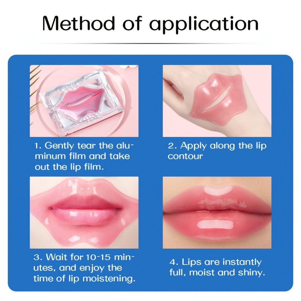 Fifty Individually Wrapped Pink Lip-Shaped Gel Patches with 11.6 x 8.8cm Sachet Dimensions — image 5
