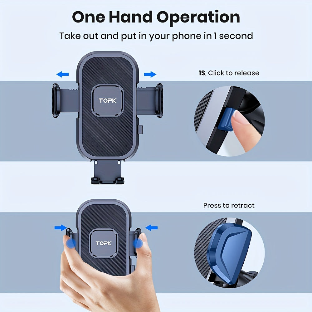 Three-Point Air-Vent Phone Mount with Extendable Hook, Adjustable Arm and Black Finish for In-Car Viewing — image 9