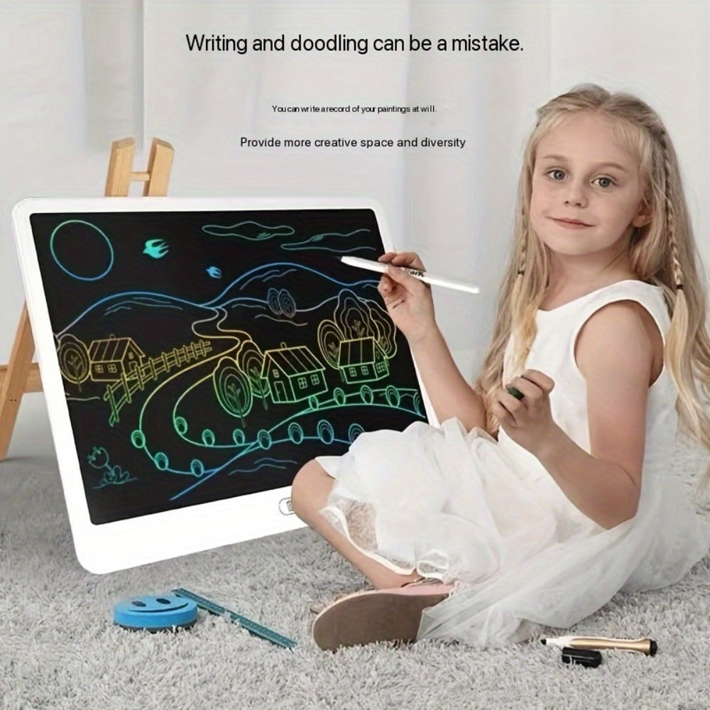 LCD Doodle Board 16 Inch with Stand, Flexible Screen Eye Protection, Portable Educational Drawing Toy for Kids & Adults — ima