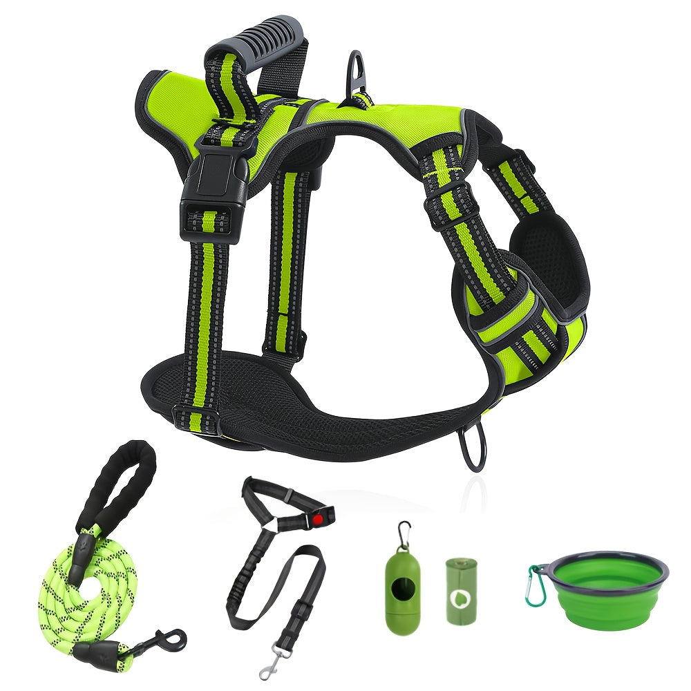 Walking Dog Harness and 5-Foot Leash Set in Five Colors and XS–XL with Front Clip, Top Clip and Handle — image 11