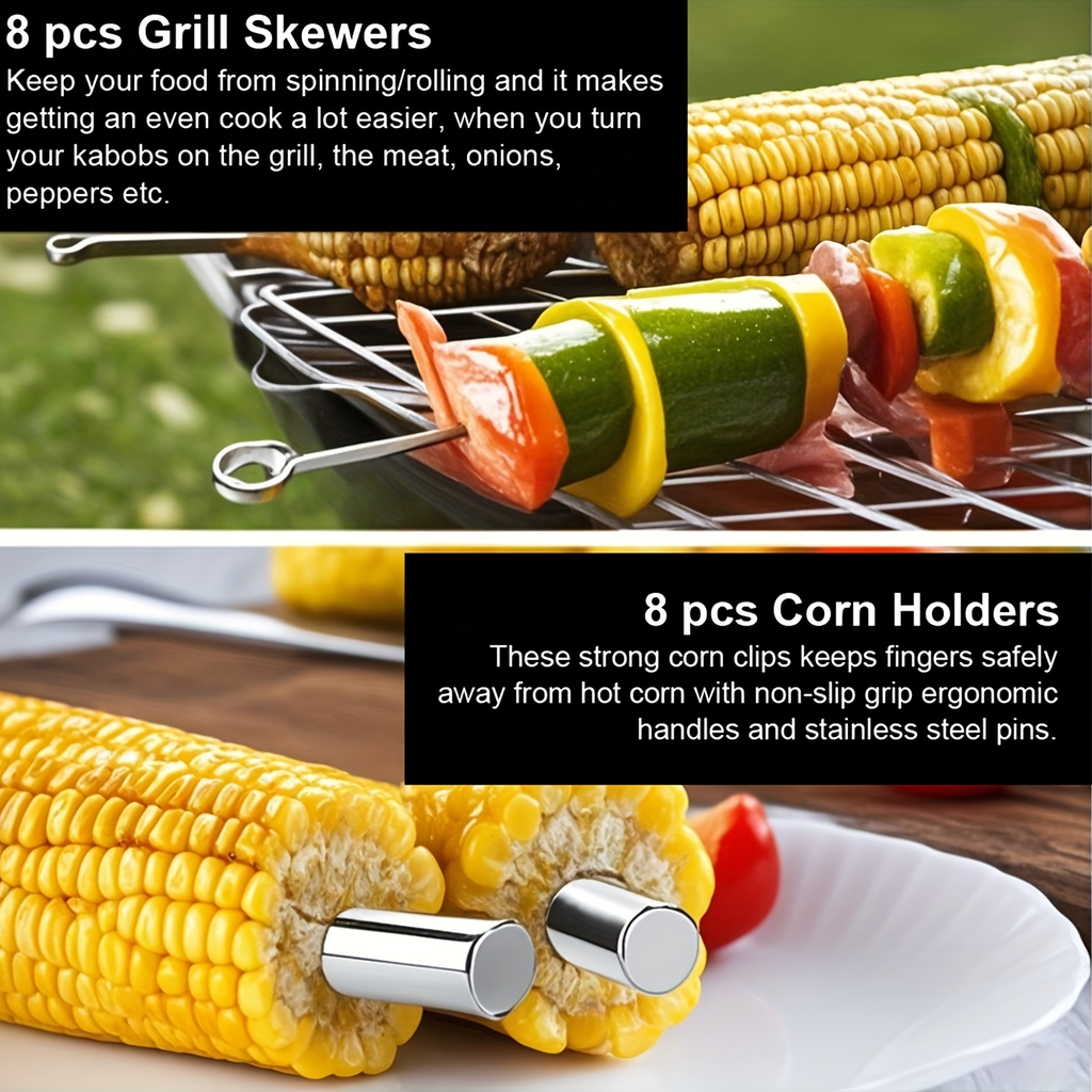 Thirty-Five-Piece BBQ Grill Tool Kit with Thermometer, Two Grill Mats, Heat Glove and Carry Case — image 9