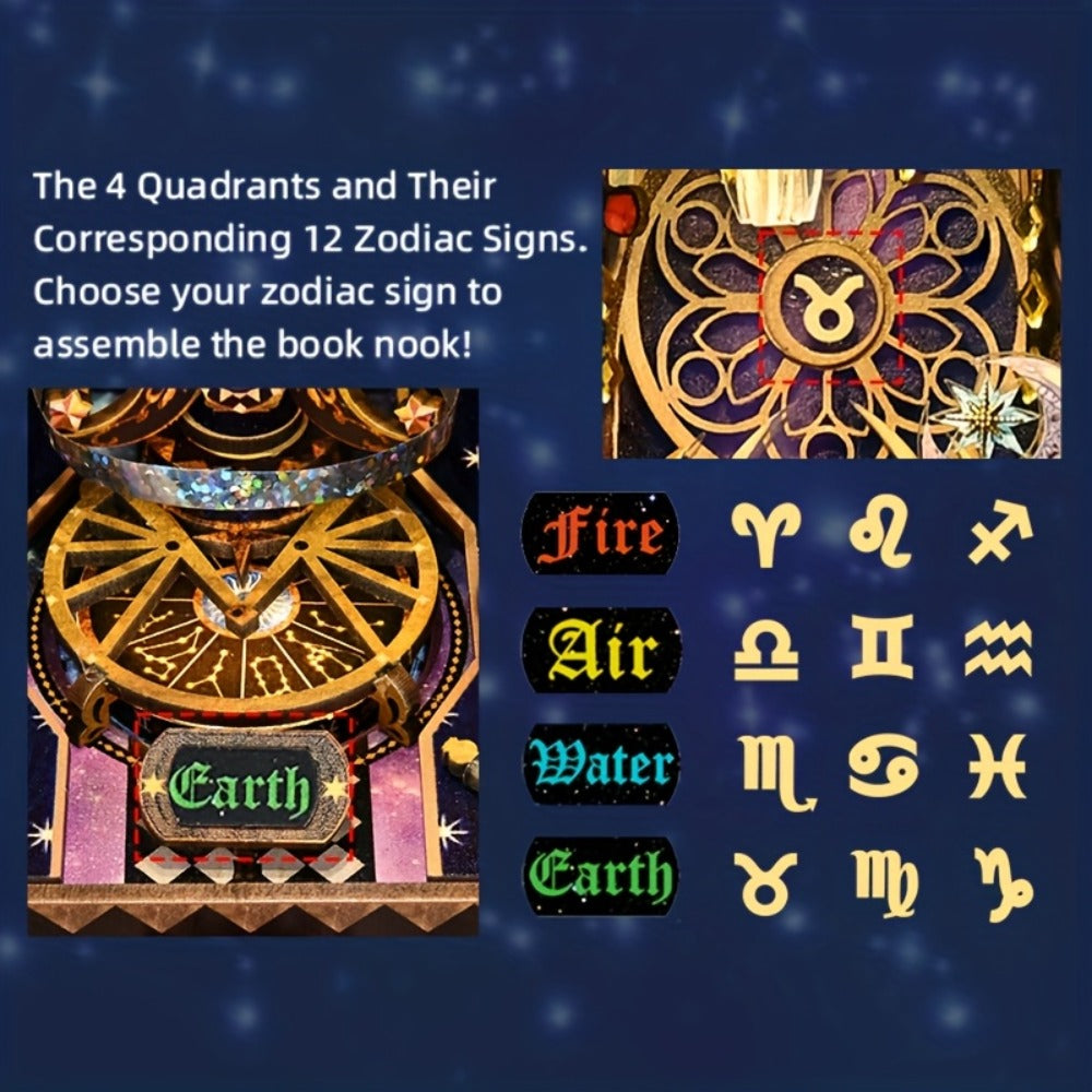 3D Wooden Zodiac Puzzle Kit, 12 Astrological Signs Constellation Model, DIY Wood Craft for Home & Office Decor — image 3