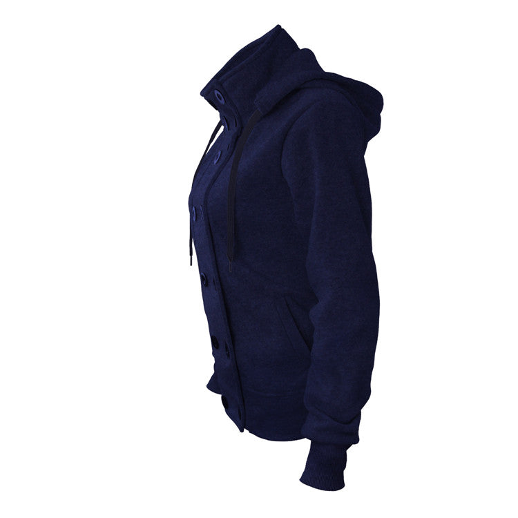 Autumn and winter new AliExpress best selling Double-breasted detachable hooded jacket Thick warm cotton coat women