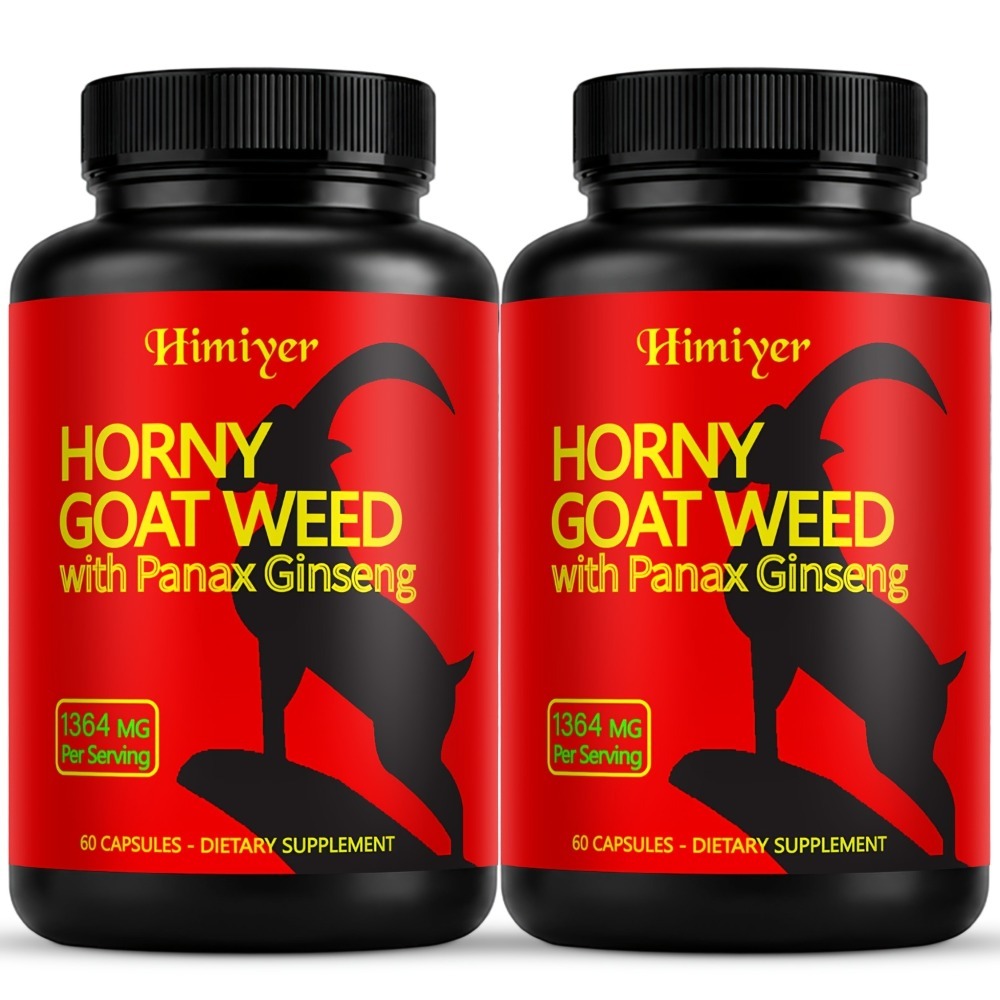 Two-Bottle Men's Health Supplement Capsule Set with 1364 mg Herbal Blend and Coordinated Labels — image 3