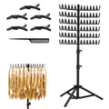 144 Peg Hair Extension Rack Freestanding Organizer with Divider Separator – Standing Braiding Hair Holder Display Stand for S