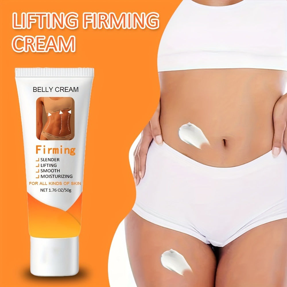 Body Moisturizer 50g Belly Cream in Squeeze Tube with White Cream Texture for Abdomen, Buttocks and Thigh Massage — image 6