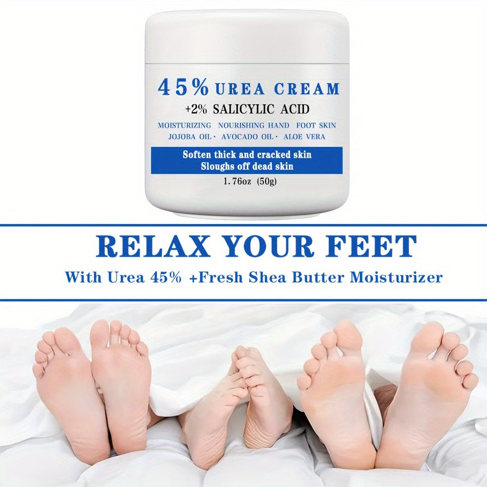 50g Jar of 45% Urea and 2% Salicylic Acid Foot Cream with Avocado and Shea Butter Labeling — image 2
