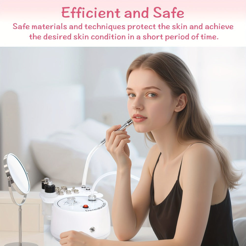 Microdermabrasion Machine Professional 3-in-1 Dermabrasion Vacuum Spray Facial Device for Bath Time, Home Spa and Personal Ca