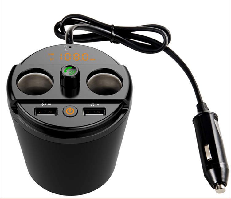 Transmitter Bluetooth Car Music MP3 Player Free Hands Cup Holder