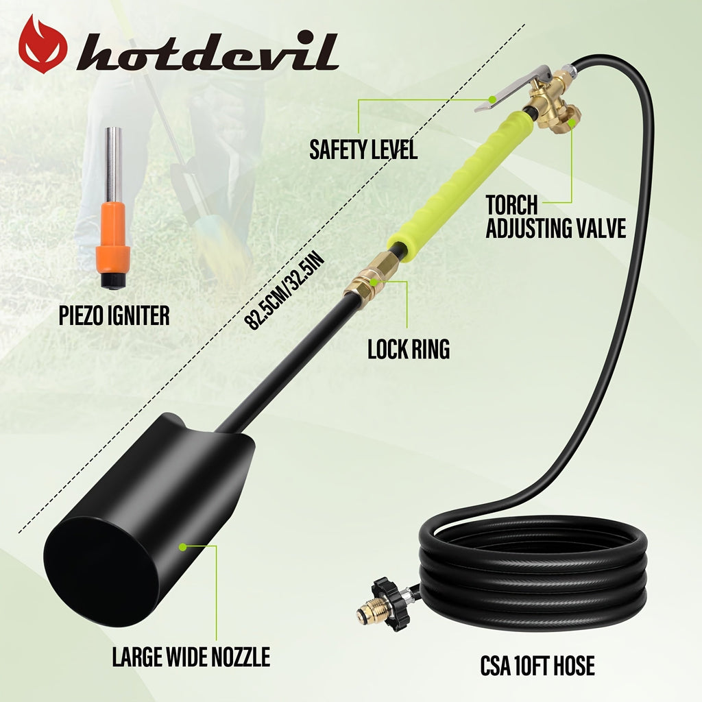 Propane Weed Torch, Flame Weeder Ice Melter Outdoor Roof Driveway for Garden, Patio and Yard Use — image 20