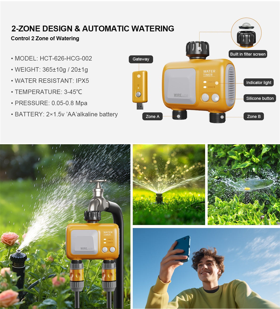 WiFi Hose Timer Dual Outlet Smart | App Control Garden Lawn Irrigation — image 10