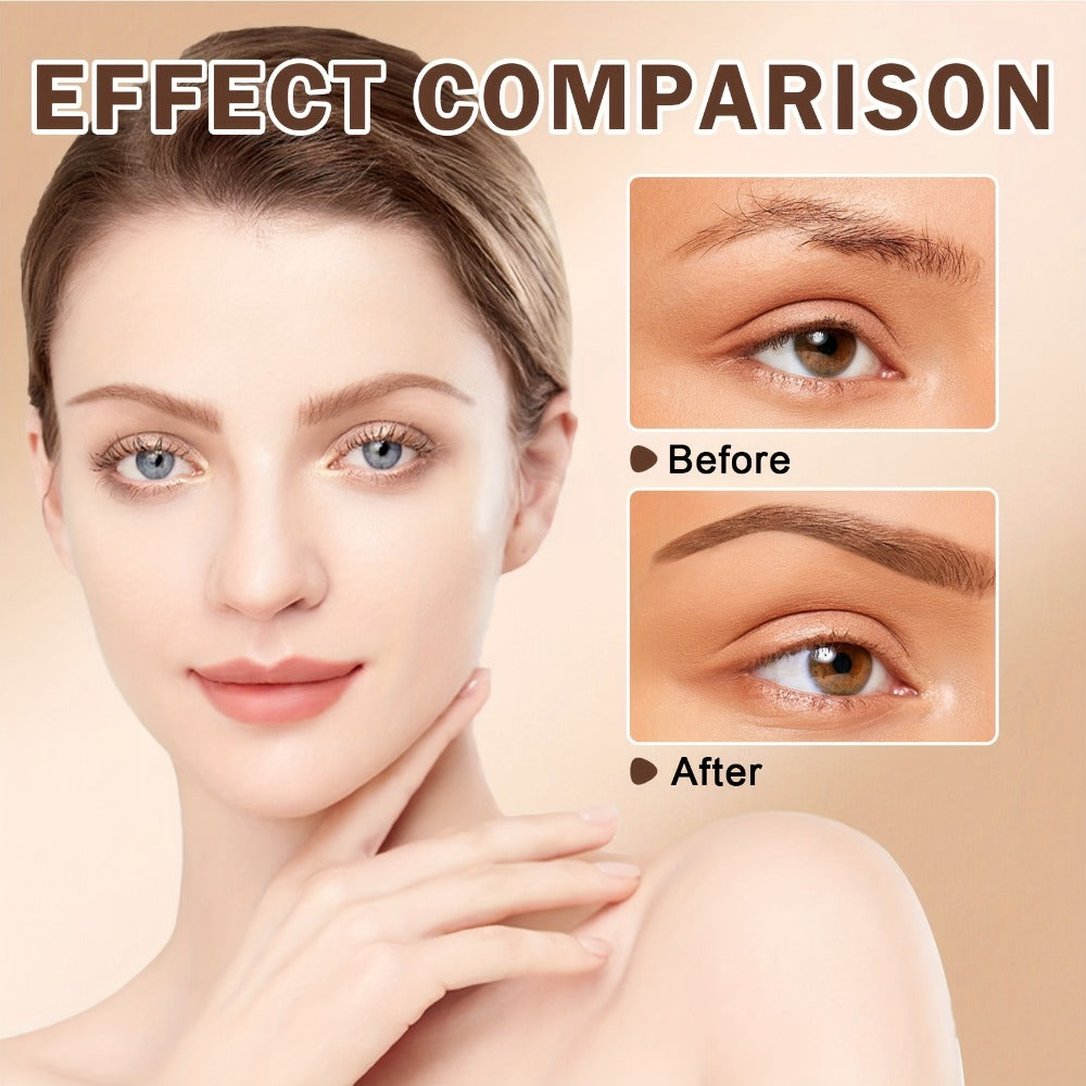 Waterproof Eyebrow Stamp Powder Kit Natural Arched Brow Shaping Long-Lasting Makeup for Women – Beginner Friendly Works on Dr