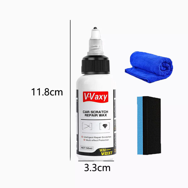 Car Scratch Repair Wax by V-Vaxy, Three 50ml Bottles with Three Sponges and Three Towels for Paint Application — image 4
