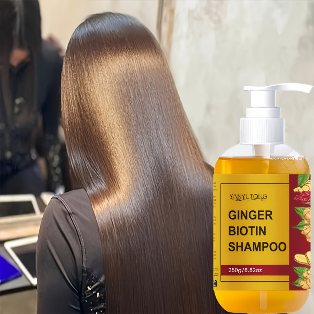 Ginger Biotin Shampoo 250g with Vitamin B7 for Hair Growth, Deep Cleansing, Anti-Breakage, Anti-Split Ends — image 3