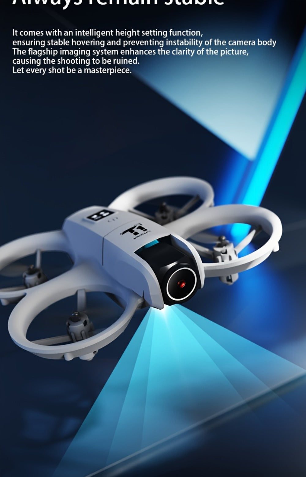 Mini 4K FPV Drone 180° Rotating Dual Camera Optical Flow Positioning Dual Batteries 360° Flip One-Key Takeoff Anti-Shake — im