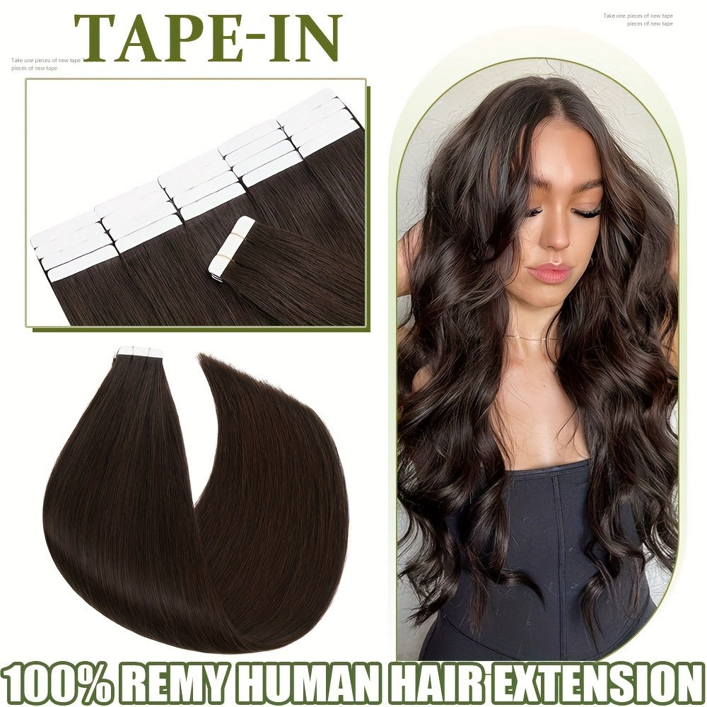 Hair Extensions Straight Brazilian Remy Human Hair Tape-In Set with 10 Pieces, 12–24-Inch Lengths and 11 Colors — image 15