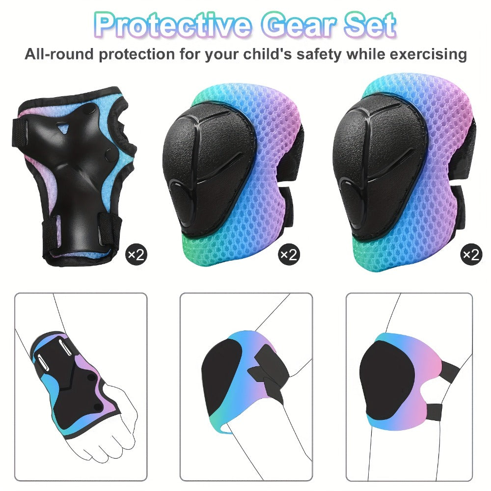 3D Shark Kids Bike Helmet with Knee and Elbow Pads Set, Ultra-Light 230g Adjustable Safety Helmet Ages 5+ — image 8