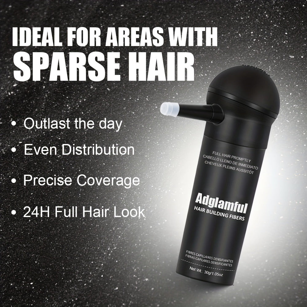 Hair Fiber Powder Kit with Tall Container and Directional Spray Applicator in Medium Brown or Black — image 7