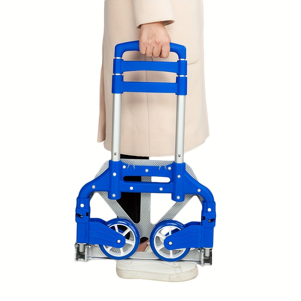 Compact Folding Aluminum Hand Truck with Telescoping Handle, 165 lb Load Label and Four Color Options — image 1