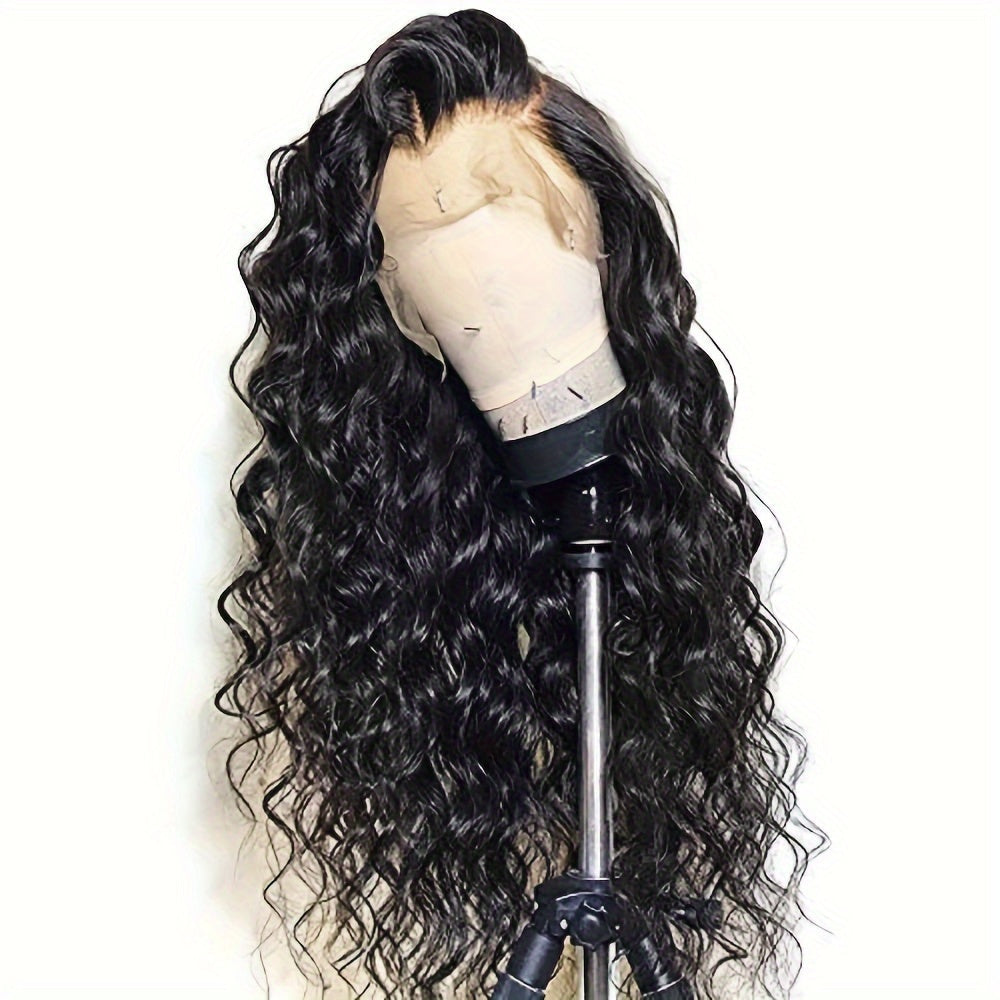Synthetic Wig 13x4 Lace Front Loose Wave, 26-Inch Black Glueless Free-Part Style for Daily Glam — image 1