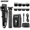 3-in-1 Hair Clipper Grooming Kit for Men – WEEME USB Rechargeable Cordless Beard Trimmer & Body Shaver Set, Home Barber Hair 