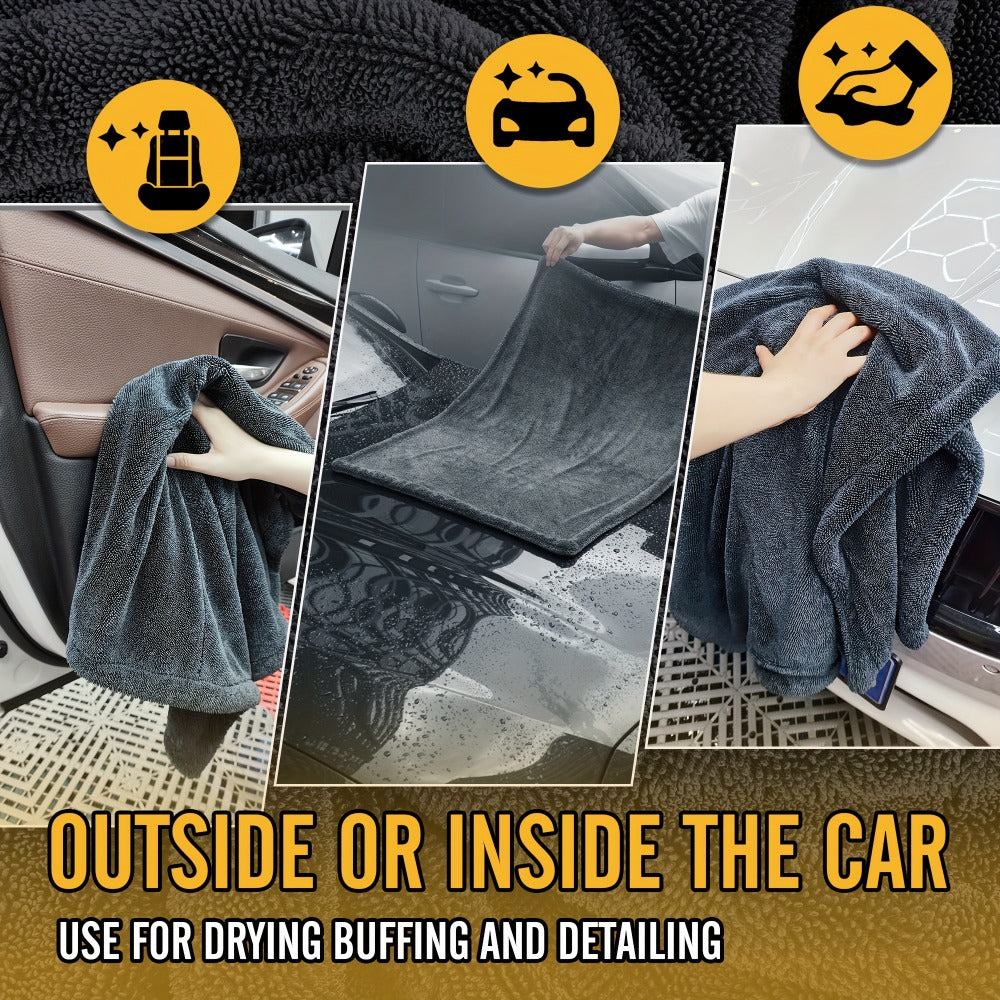 Car Drying Towel in 24 x 36-Inch 1500 GSM Edgeless Microfiber, Available as One or Two Pieces — image 9