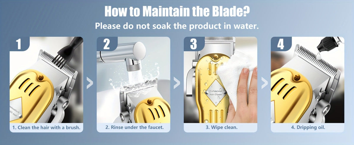Hair Clippers & Trimmers Three-Piece Set with Full-Size Clipper, T-Blade Detailer, Foil Shaver and LCD Displays — image 14