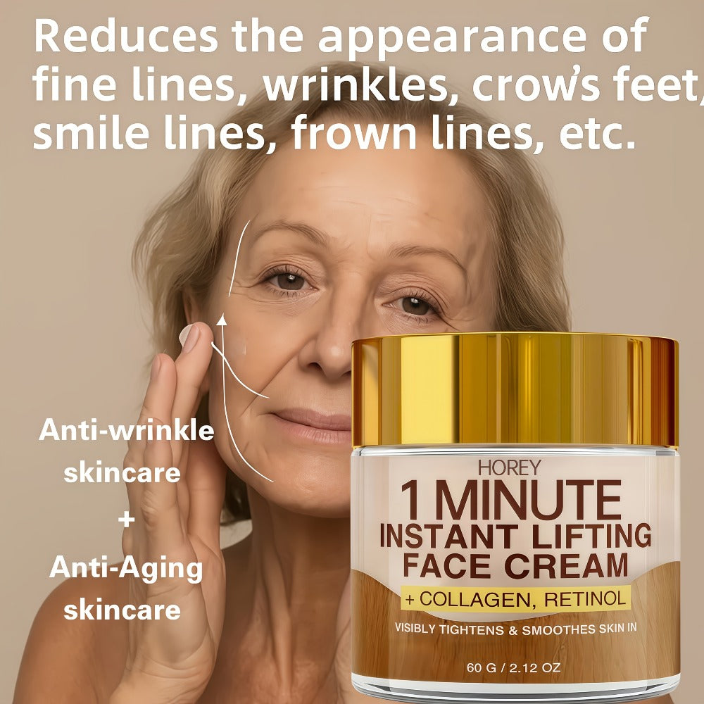 Face Cream with Retinol & Collagen 2.12oz - Instant Lifting Deep Hydration Smooths Fine Lines for Bath Time, Home Spa and Per