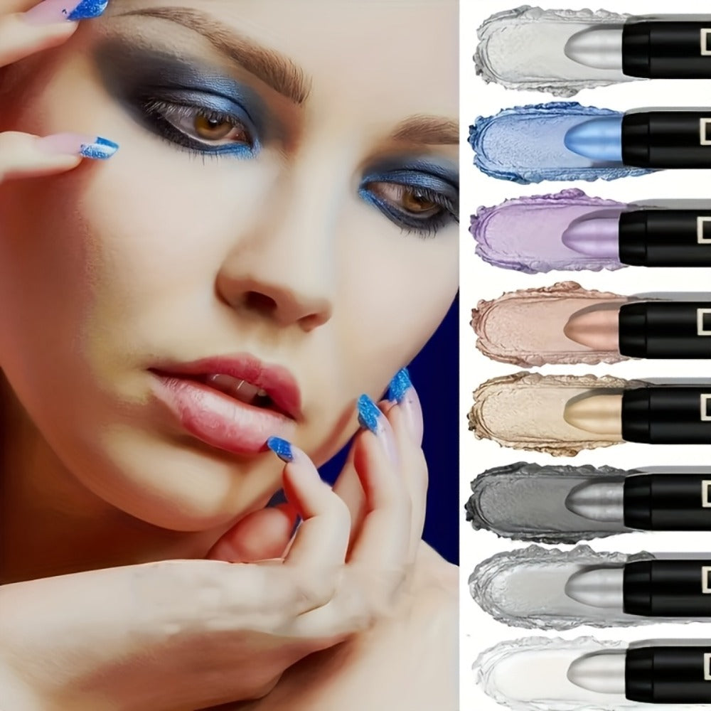 Fluorescent Eye Shadow Pen Set 8 or 16 Pcs, Shimmer Matte & Neon Gel Eyeliner Pencil Kit, for Makeup, Travel and Everyday Van