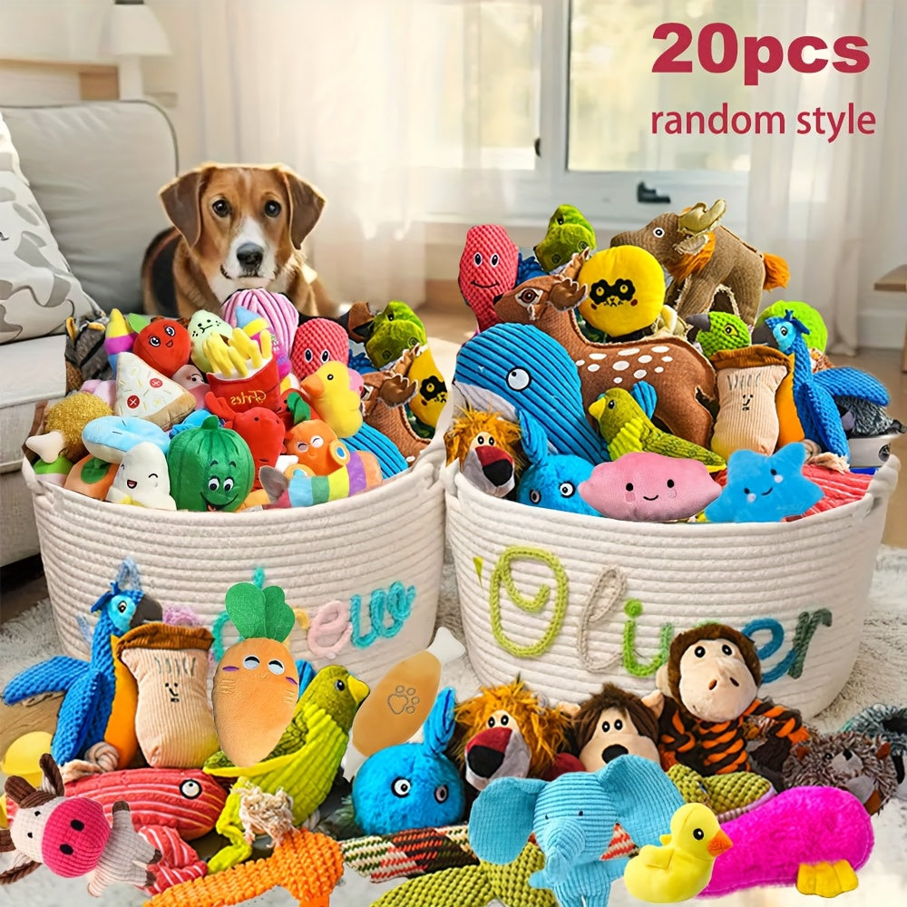 Dog Toy 20-Piece Gift Box with Random Rope, Tug, Squeaky and Interactive Styles for Small Dogs — image 5