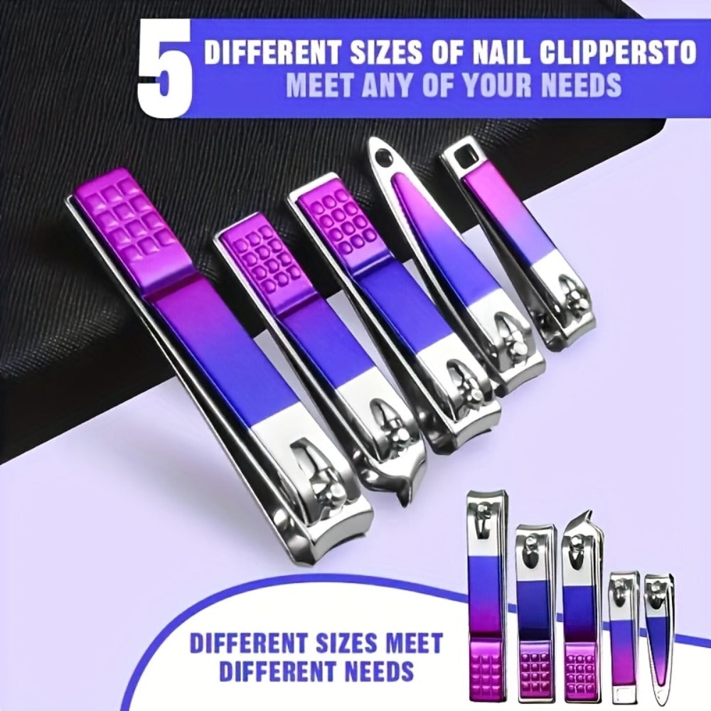 Manicure Set 9 18 30 60pcs Professional Nail Clipper Pedicure Kit Portable Travel Grooming Tools – Cuticle Trimmer Nail File 